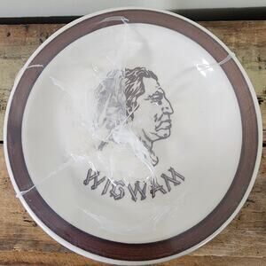 Vintage Oneida Wigwam tavern plate set of 9‎ new old stock Native American print